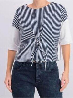 Walter Baker women cotton shirt striped, Size L